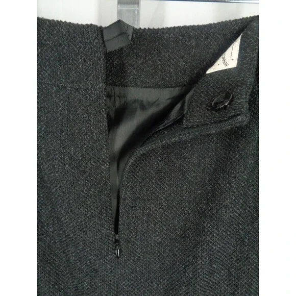 Maison Common Black Textured Wool Blend Skirt Size 46 / 16 US New